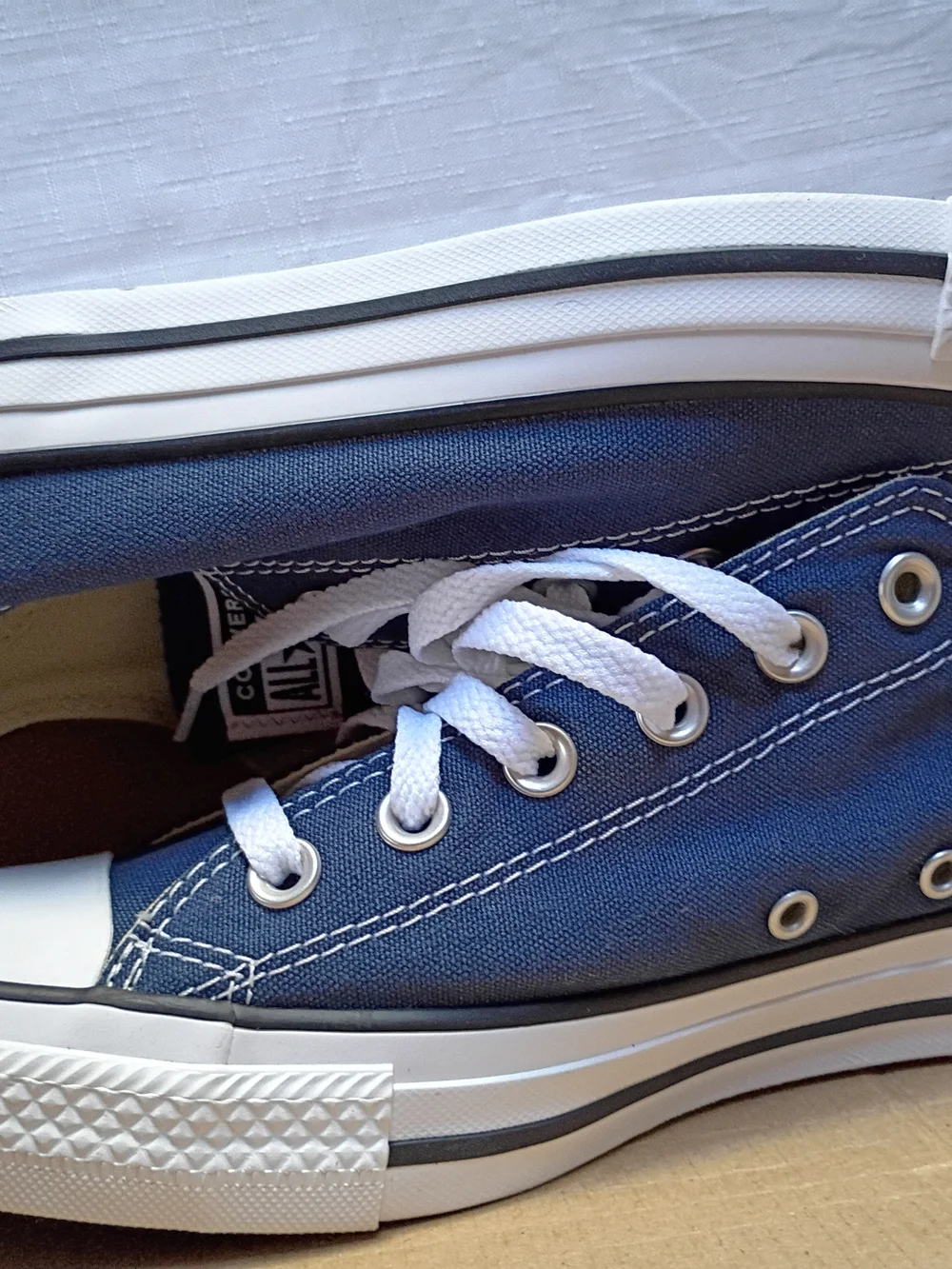 Converse Chuck Taylor Classic Men's All Star Low Top Sneakers - Navy Blue Size 8 - Picture 10 of 10